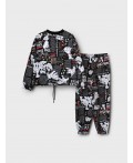 Комплект трикотажный для девочек: толстовка, брюки multicolor
