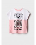 Фуфайка трикотажная для девочек (футболка) white, pale pink