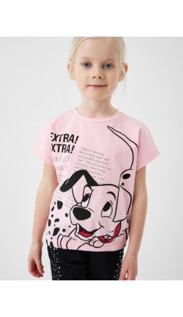 Фуфайка трикотажная для девочек (футболка) pale pink