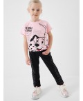 Фуфайка трикотажная для девочек (футболка) pale pink