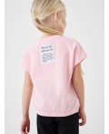 Фуфайка трикотажная для девочек (футболка) pale pink