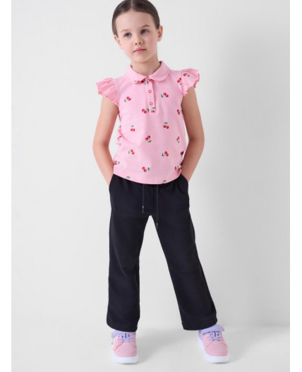 Брюки трикотажные для девочек black