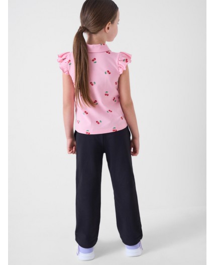 Брюки трикотажные для девочек black