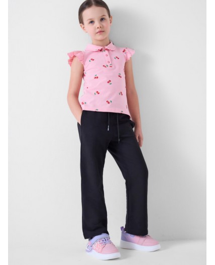 Брюки трикотажные для девочек black