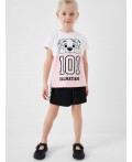 Шорты трикотажные для девочек, 2 шт в комплекте black, pale pink