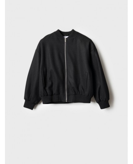 Куртка текстильная для девочек (бомбер) grey melange