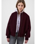 Куртка текстильная для девочек (бомбер) maroon