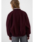 Куртка текстильная для девочек (бомбер) maroon