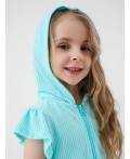 Халат трикотажный для девочек white, light blue