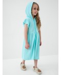 Халат трикотажный для девочек white, light blue