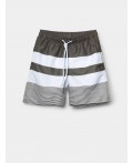 Шорты текстильные плавательные для мальчиков, длинные white, dark green