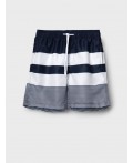 Шорты текстильные плавательные для мальчиков, длинные white, dark blue