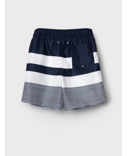 Шорты текстильные плавательные для мальчиков, длинные white, dark blue