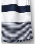 Шорты текстильные плавательные для мальчиков, длинные white, dark blue