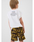 Шорты текстильные плавательные для мальчиков, длинные yellow, black