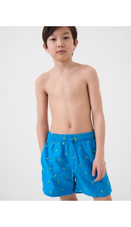 Шорты текстильные плавательные для мальчиков, средней длины bright blue, light green