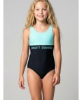 Купальник трикотажный для девочек black, light blue