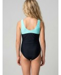 Купальник трикотажный для девочек black, light blue