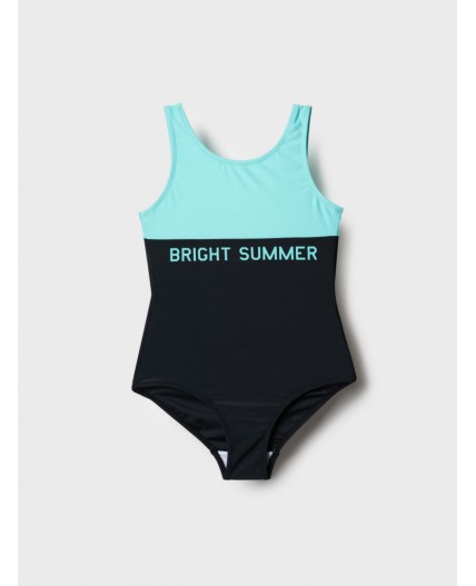 Купальник трикотажный для девочек black, light blue