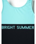 Купальник трикотажный для девочек black, light blue