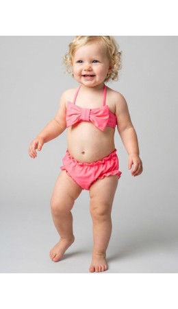 Купальный костюм детский трикотажный для девочек pink neon