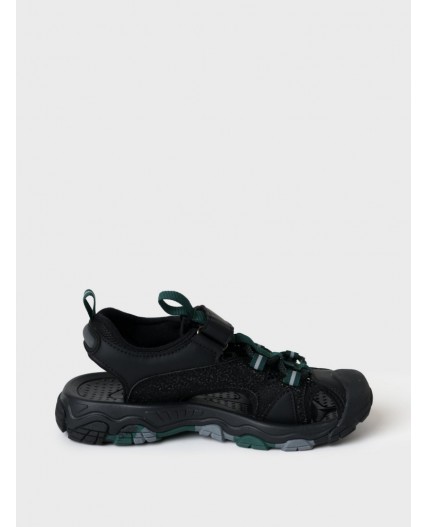 Сандалии для мальчиков черный,зеленый