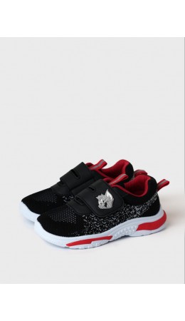 Полуботинки для мальчиков черный,красный