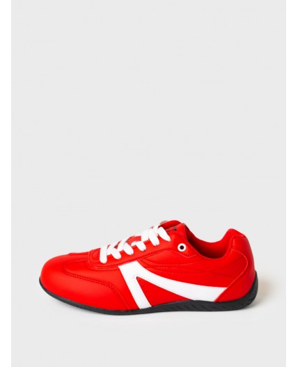 Полуботинки для мальчиков красный,белый