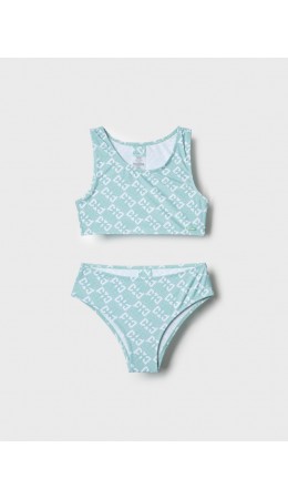 Купальный костюм трикотажный для девочек white, light green