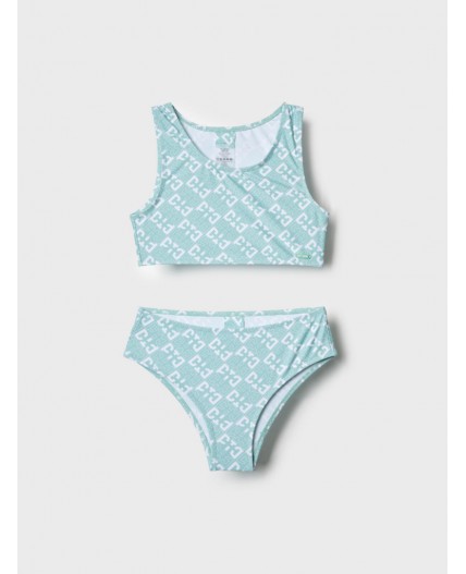Купальный костюм трикотажный для девочек white, light green