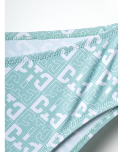 Купальный костюм трикотажный для девочек white, light green
