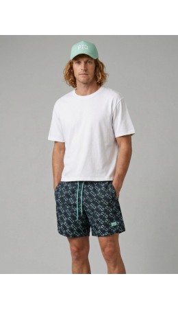 Шорты текстильные плавательные для мужчин, средней длины light green, double black