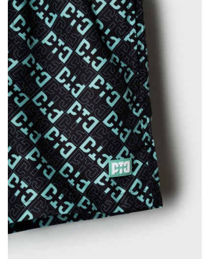 Шорты текстильные плавательные для мальчиков, средней длины light green, double black