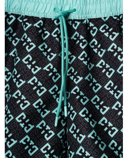 Шорты текстильные плавательные для мальчиков, средней длины light green, double black