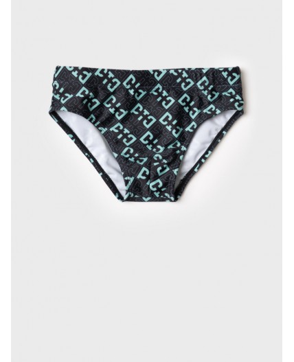 Плавки трикотажные для мальчиков light green, double black