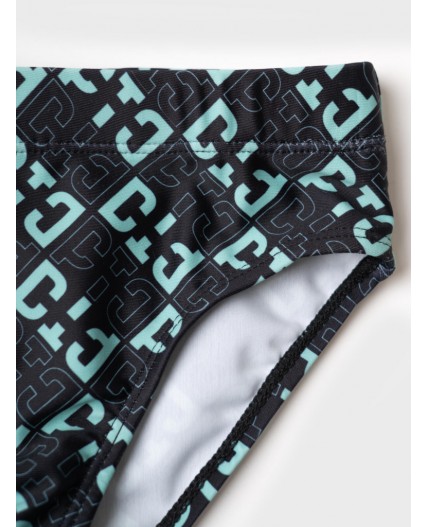 Плавки трикотажные для мальчиков light green, double black