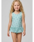 Купальник трикотажный для девочек white, light green
