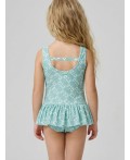 Купальник трикотажный для девочек white, light green