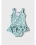 Купальник детский трикотажный для девочек white, light green