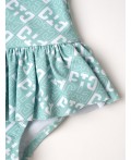 Купальник детский трикотажный для девочек white, light green
