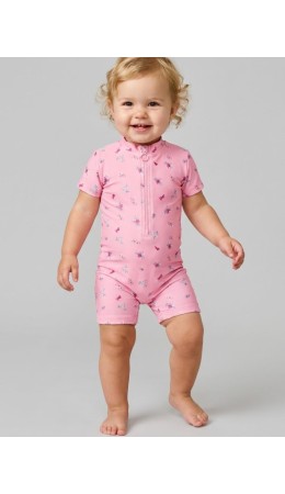 Комбинезон детский плавательный трикотажный для девочек multicolor