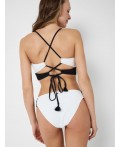 Купальный костюм трикотажный для женщин milk, black