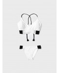 Купальный костюм трикотажный для женщин milk, black