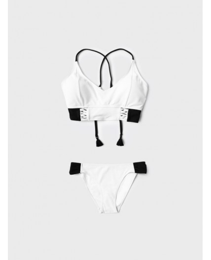 Купальный костюм трикотажный для женщин milk, black