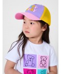 Кепка текстильная для девочек lilac, pink, yellow