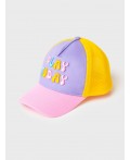 Кепка текстильная для девочек lilac, pink, yellow