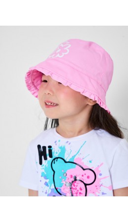Панама текстильная для девочек pink