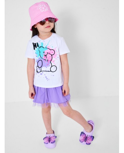 Панама текстильная для девочек pink