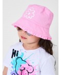 Панама текстильная для девочек pink