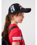 Кепка текстильная для девочек black, red